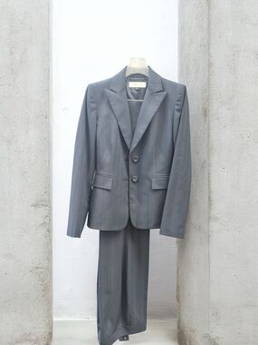 Women's Tahari Pinstripe Two-Button Suit Blazer & Trousers